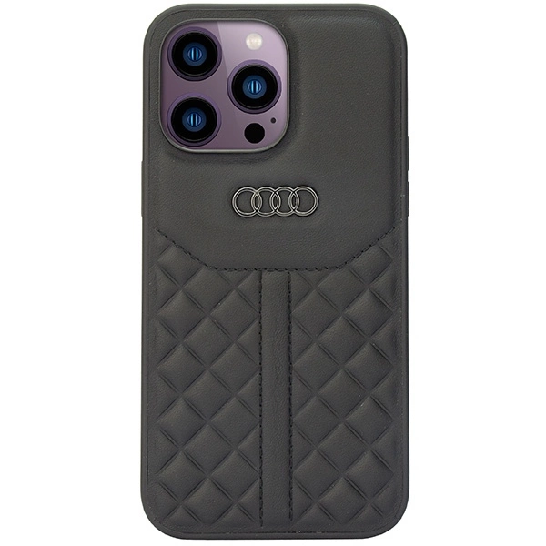 Audi Genuine Leather case for iPhone 14 Pro Max 6.7" - black AU-TPUPCIP14PM-Q8/D1-BKeng
