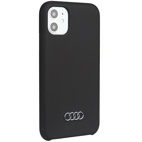 Audi Silicone Case iPhone 11 / Xr 6.1" black/black hardcase AU-LSRIP11-Q3/D1-BKeng