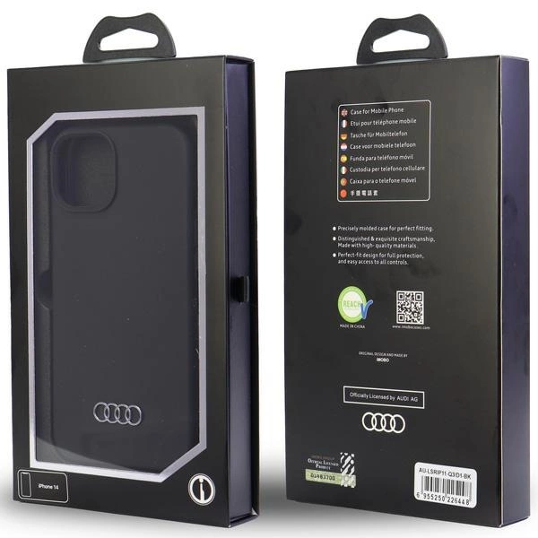 Audi Silicone Case iPhone 11 / Xr 6.1" black/black hardcase AU-LSRIP11-Q3/D1-BKeng