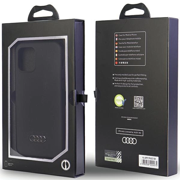 Audi Silicone Case iPhone 12/12 Pro 6.1" black/black hardcase AU-LSRIP12P-Q3/D1-BKeng