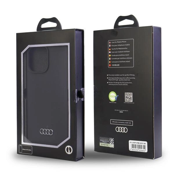 Audi Silicone Case iPhone 13 Pro Max 6.7" black/black hardcase AU-LSRIP13PM-Q3/D1-BKeng