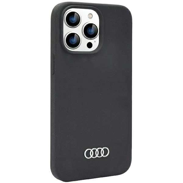 Audi Silicone Case iPhone 14 Pro 6.1" black/black hardcase AU-LSRIP14P-Q3/D1-BKeng
