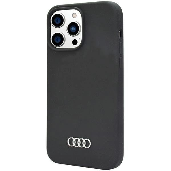 Audi Silicone Case iPhone 14 Pro 6.1" black/black hardcase AU-LSRIP14P-Q3/D1-BKeng
