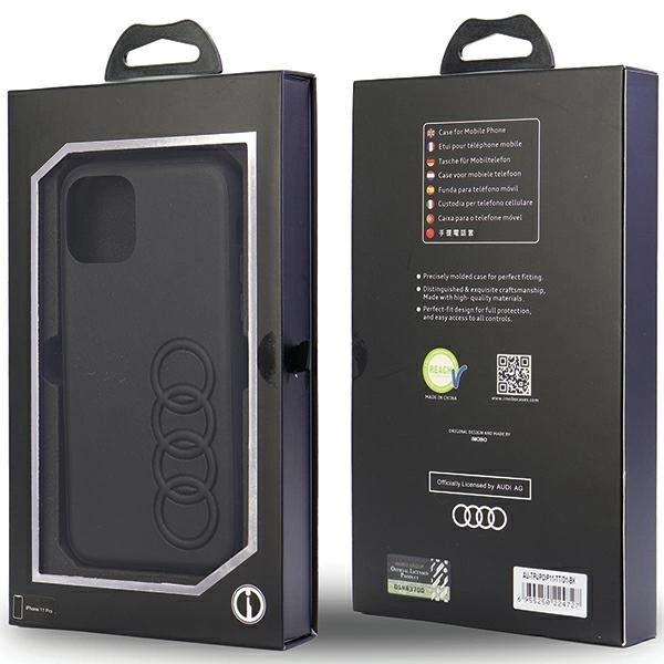 Audi Synthetic Leather iPhone 11 Pro 5.8" black/black hardcase AU-TPUPPCIP11-TT/D1-BKeng