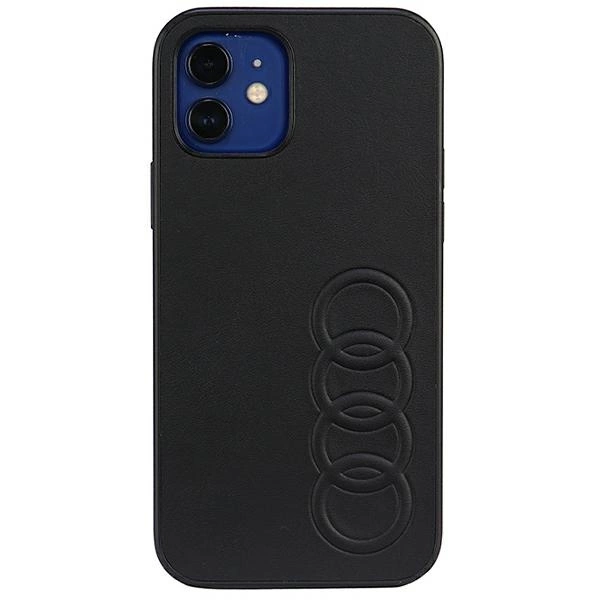 Audi Synthetic Leather iPhone 12/12 Pro 6.1" black/black hardcase AU-TPUPCIP12P-TT/D1-BKeng