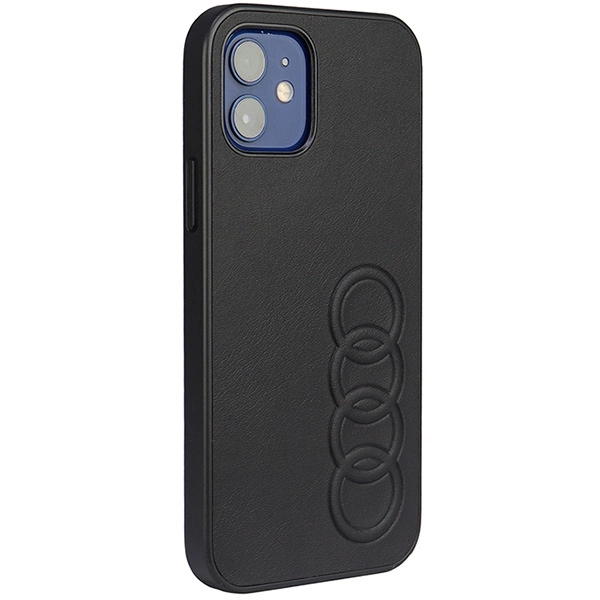 Audi Synthetic Leather iPhone 12/12 Pro 6.1" black/black hardcase AU-TPUPCIP12P-TT/D1-BKeng