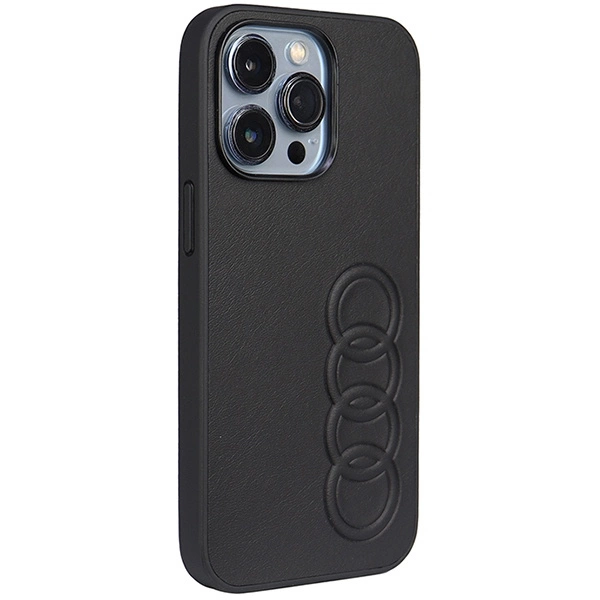 Audi Synthetic Leather iPhone 13 Pro / 13 6.1" black/black hardcase AU-TPUPCIP13P-TT/D1-BKeng