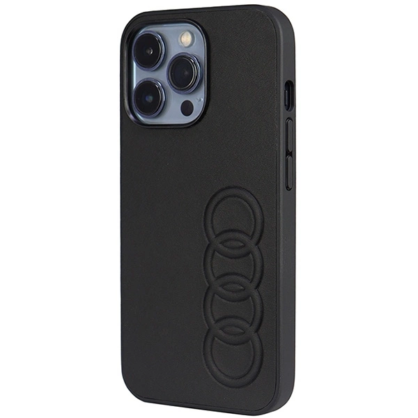 Audi Synthetic Leather iPhone 13 Pro / 13 6.1" black/black hardcase AU-TPUPCIP13P-TT/D1-BKeng