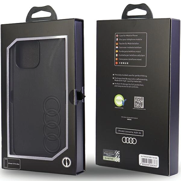 Audi Synthetic Leather iPhone 13 Pro Max 6.7" black/black hardcase AU-TPUPPCIP13PM-TT/D1-BKeng
