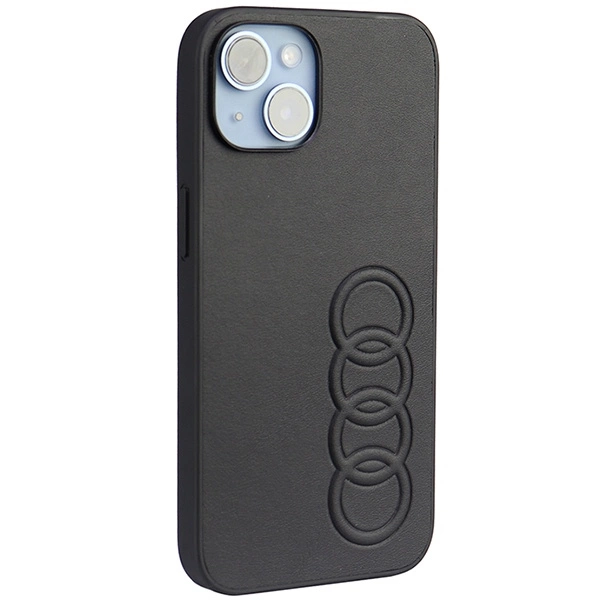 Audi Synthetic Leather iPhone 14 6.1" black/black hardcase AU-TPUPPCIP14-TT/D1-BKeng