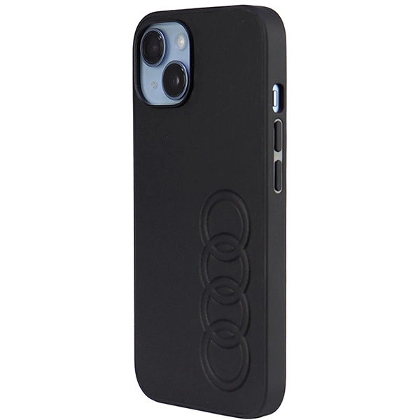 Audi Synthetic Leather iPhone 14 6.1" black/black hardcase AU-TPUPPCIP14-TT/D1-BKeng