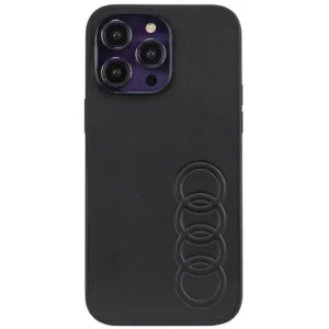 Audi Synthetic Leather iPhone 14 Pro Max 6.7" black/black hardcase AU-TPUPPCIP14PM-TT/D1-BKeng
