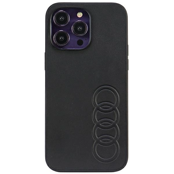 Audi Synthetic Leather iPhone 14 Pro Max 6.7" black/black hardcase AU-TPUPPCIP14PM-TT/D1-BKeng