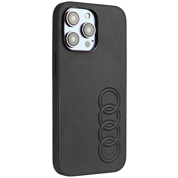 Audi Synthetic Leather iPhone 14 Pro Max 6.7" black/black hardcase AU-TPUPPCIP14PM-TT/D1-BKeng