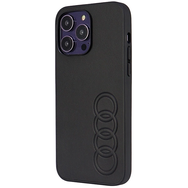 Audi Synthetic Leather iPhone 14 Pro Max 6.7" black/black hardcase AU-TPUPPCIP14PM-TT/D1-BKeng