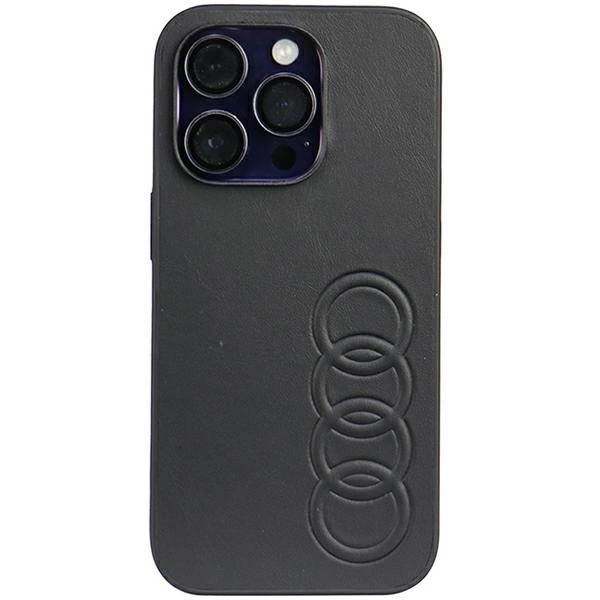 Audi Synthetic Leather iPhone 14 Pro 6.1" black/black hardcase AU-TPUPPCIP14P-TT/D1-BKeng