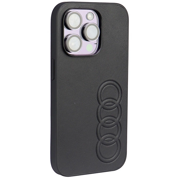 Audi Synthetic Leather iPhone 14 Pro 6.1" black/black hardcase AU-TPUPPCIP14P-TT/D1-BKeng