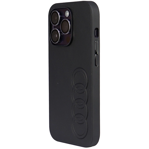 Audi Synthetic Leather iPhone 14 Pro 6.1" black/black hardcase AU-TPUPPCIP14P-TT/D1-BKeng