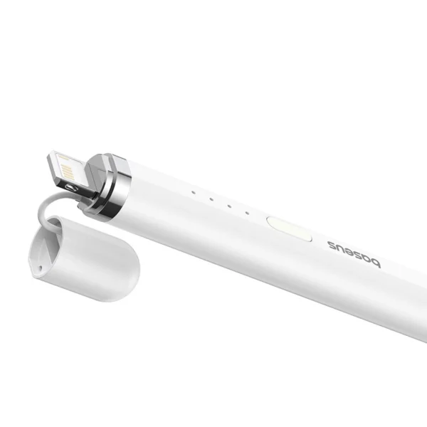 Baseus Smooth Writing 2 stylus with active tip for iPad + USB-A - Lightning cable and replaceable tip - whiteeng