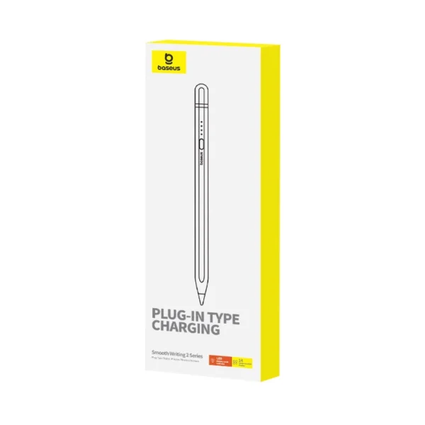 Baseus Smooth Writing 2 stylus with active tip for iPad + USB-A - Lightning cable and replaceable tip - whiteeng