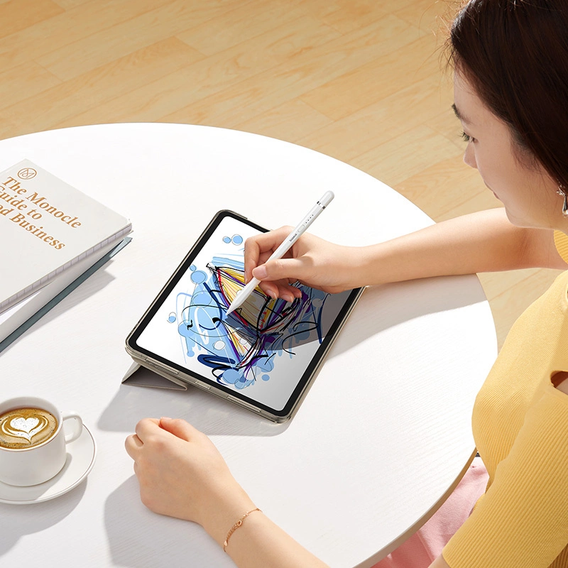 Baseus Smooth Writing 2 stylus with active tip for iPad + USB-A - Lightning cable and replaceable tip - whiteeng