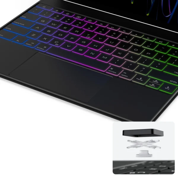 Dux Ducis Keyboard (MK Series) Case with Bluetooth Keyboard for iPad Pro 12.9" 2020-2022 - Blackeng