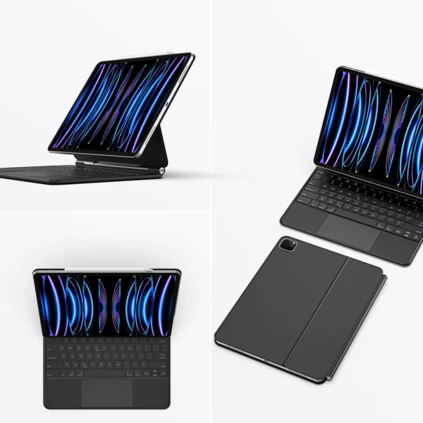 Dux Ducis Keyboard (MK Series) Case with Bluetooth Keyboard for iPad Pro 12.9" 2020-2022 - Blackeng