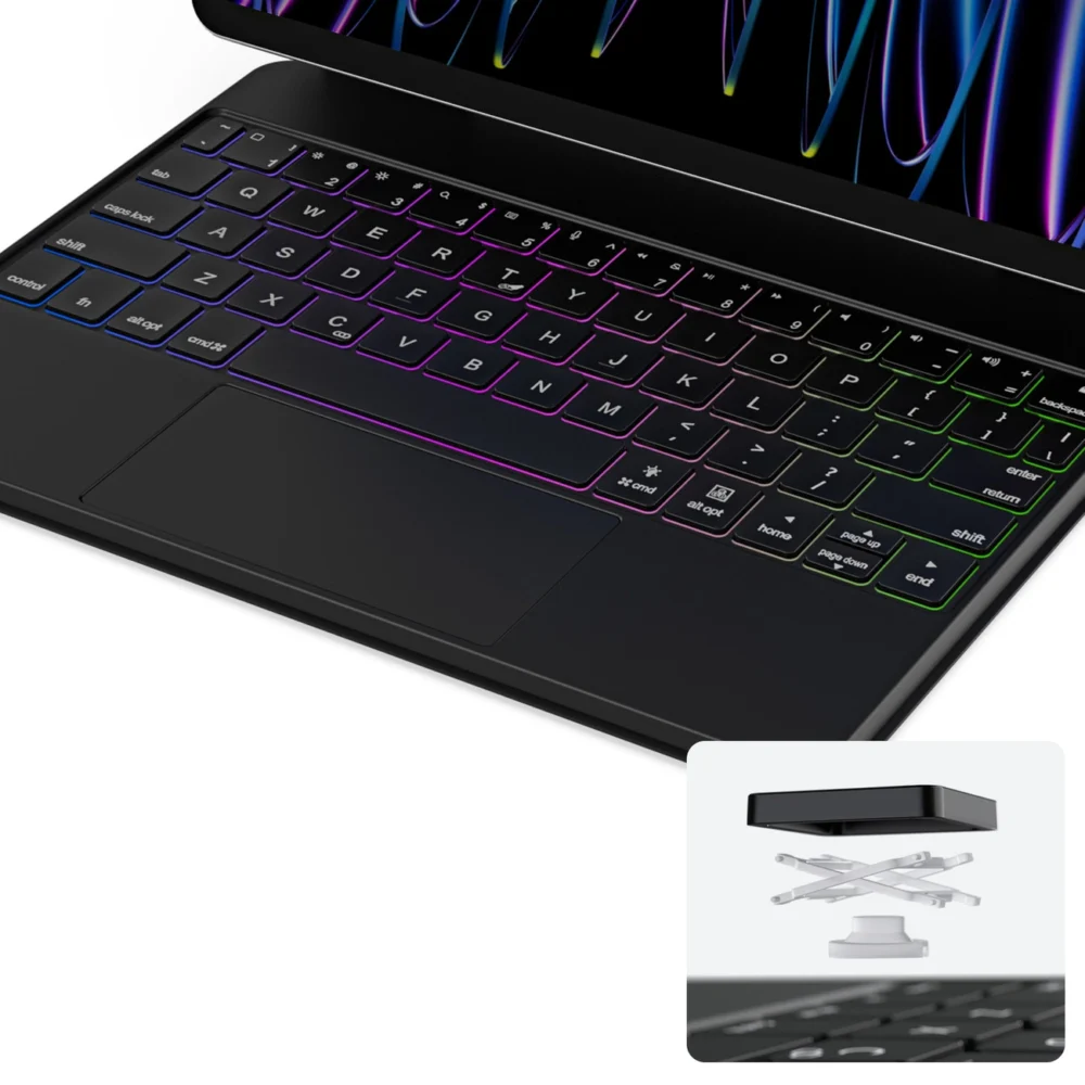 Dux Ducis Keyboard (MK Series) case with Bluetooth keyboard for iPad Air 4 / 5 / iPad Pro 11" 2018-2022 - blackeng