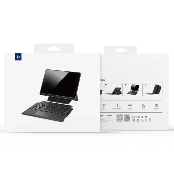 Dux Ducis DK Series Bluetooth Keyboard Case for Apple iPad Pro 12.9 (2020/2021/2022) - Blackeng