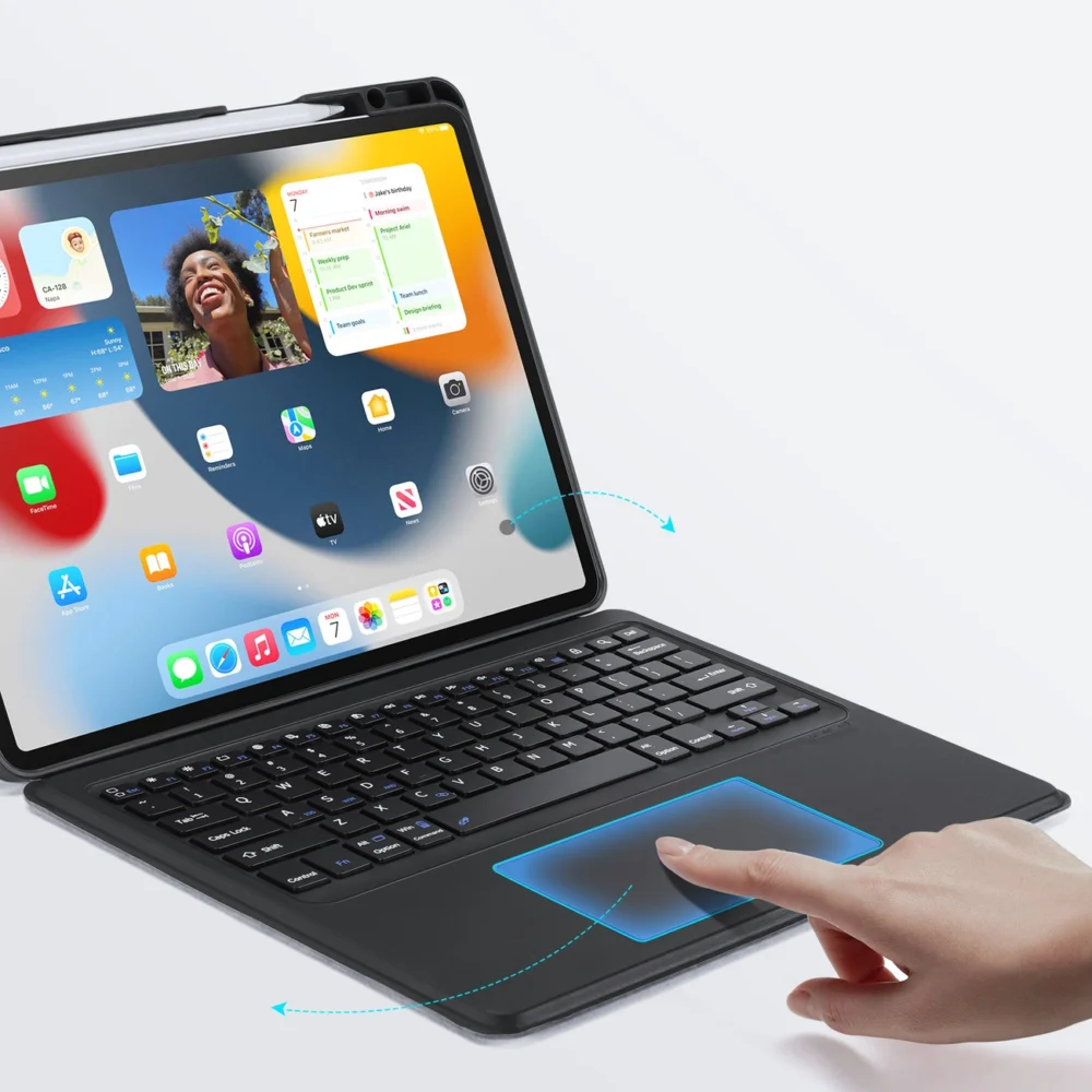 Dux Ducis DK Series Bluetooth Keyboard Case for Apple iPad Pro 12.9 (2020/2021/2022) - Blackeng
