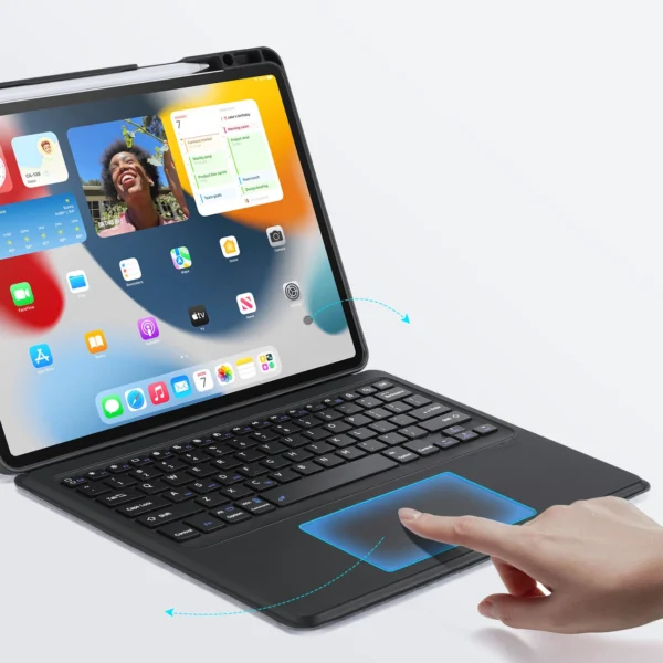 Dux Ducis DK Series Bluetooth Keyboard Case for Apple iPad Pro 12.9 (2020/2021/2022) - Blackeng