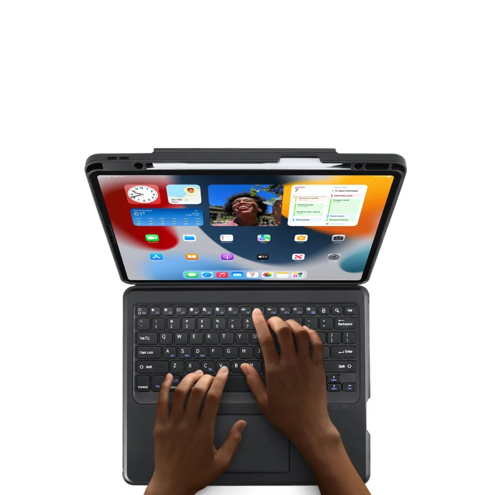 Dux Ducis DK Series Bluetooth Keyboard Case for Apple iPad Pro 12.9 (2020/2021/2022) - Blackeng