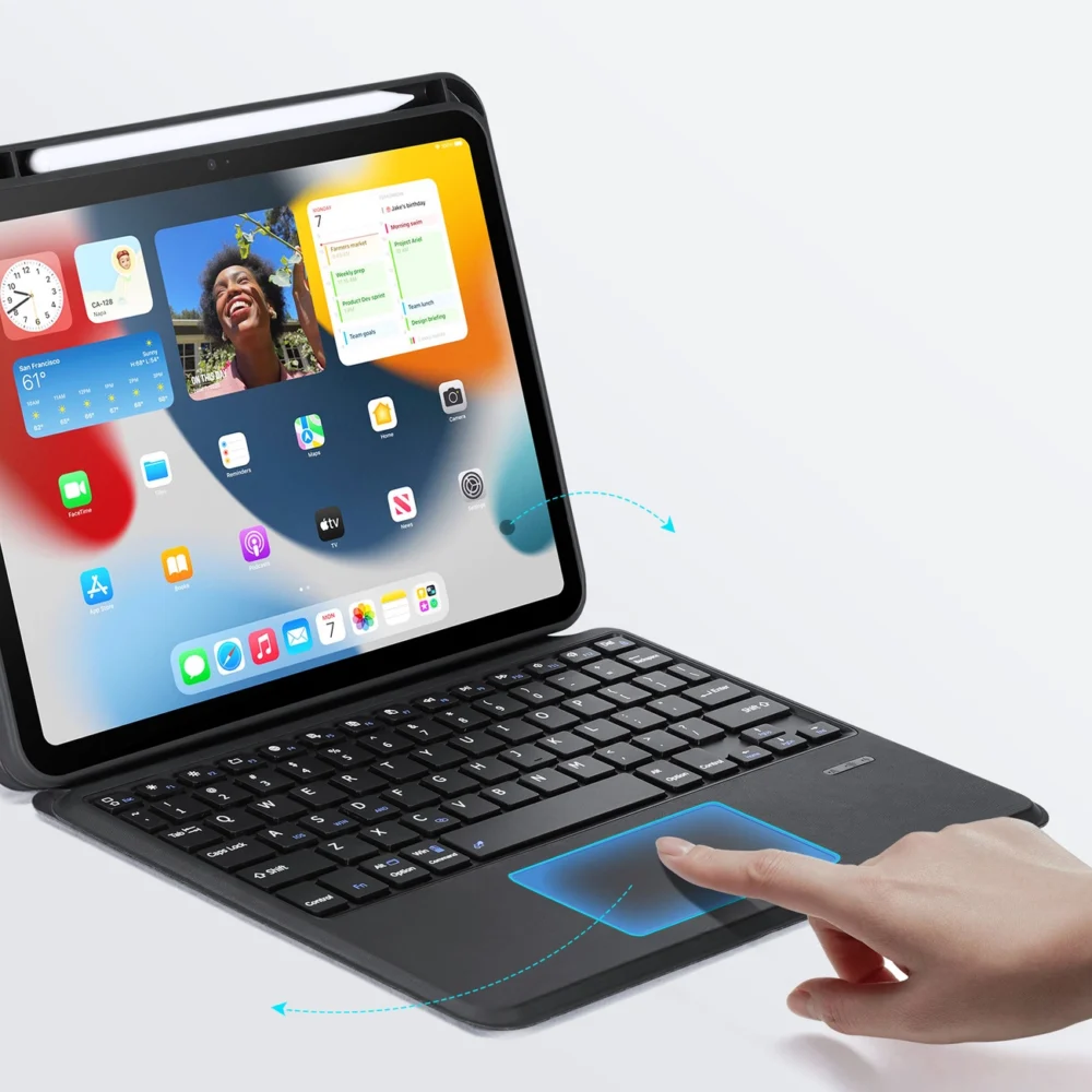 Dux Ducis DK Series Bluetooth Keyboard Case for Apple iPad 10 (2022) - Blackeng