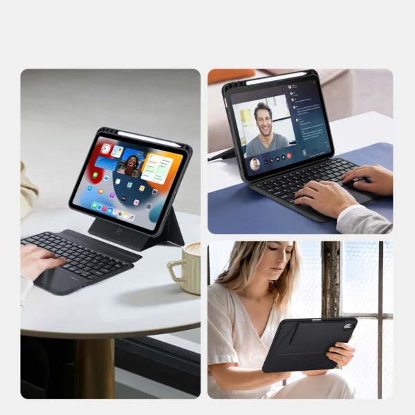 Dux Ducis DK Series Bluetooth Keyboard Case for Apple iPad 10 (2022) - Blackeng