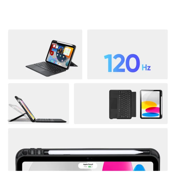 Dux Ducis DK Series Bluetooth Keyboard Case for Apple iPad 10 (2022) - Blackeng