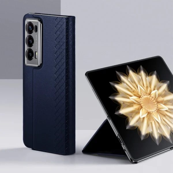 Dux Ducis Bril leather case with stand and wallet for Honor Magic VS - blueeng