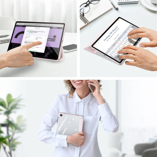 Dux Ducis Toby case with flip stand for Samsung Galaxy Tab A9+ - pinkeng