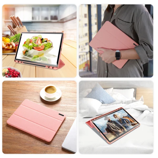 Dux Ducis Domo eco-leather case with stand for Samsung Tab S9 FE+ - pinkeng