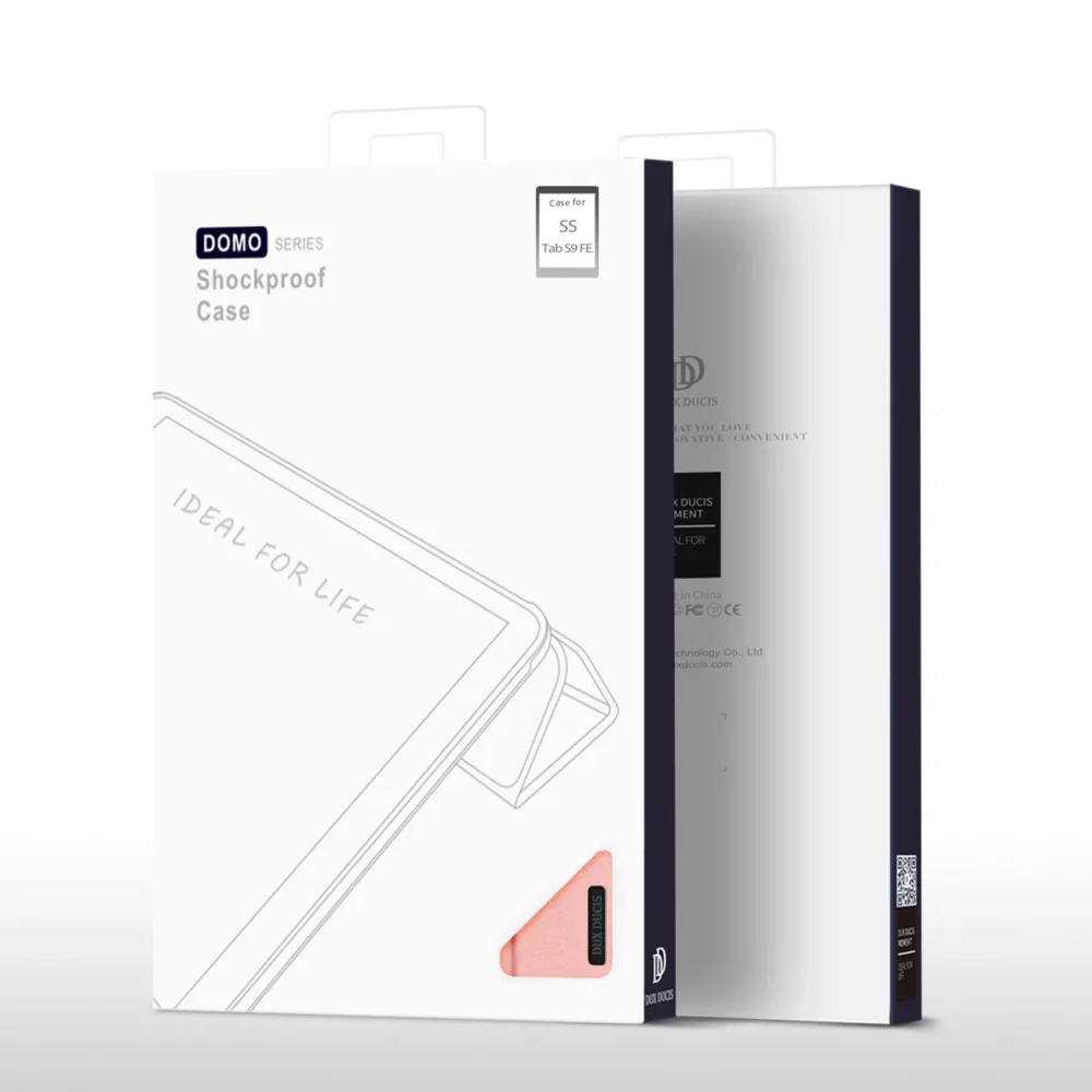 Dux Ducis Domo eco-leather case with stand for Samsung Tab S9 FE+ - pinkeng