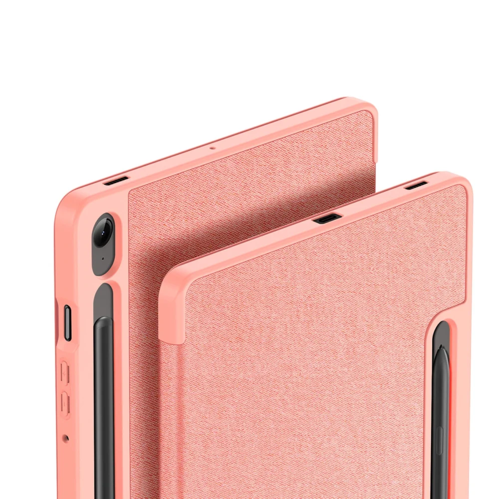 Dux Ducis Domo eco-leather case with stand for Samsung Tab S9 FE+ - pinkeng
