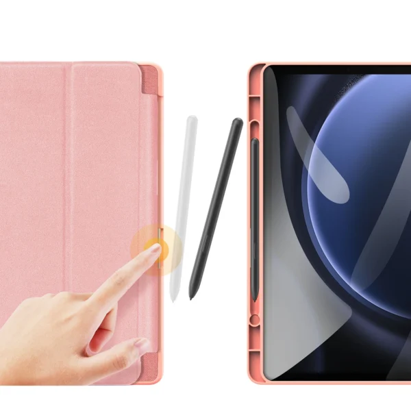 Dux Ducis Domo eco-leather case with stand for Samsung Tab S9 FE+ - pinkeng