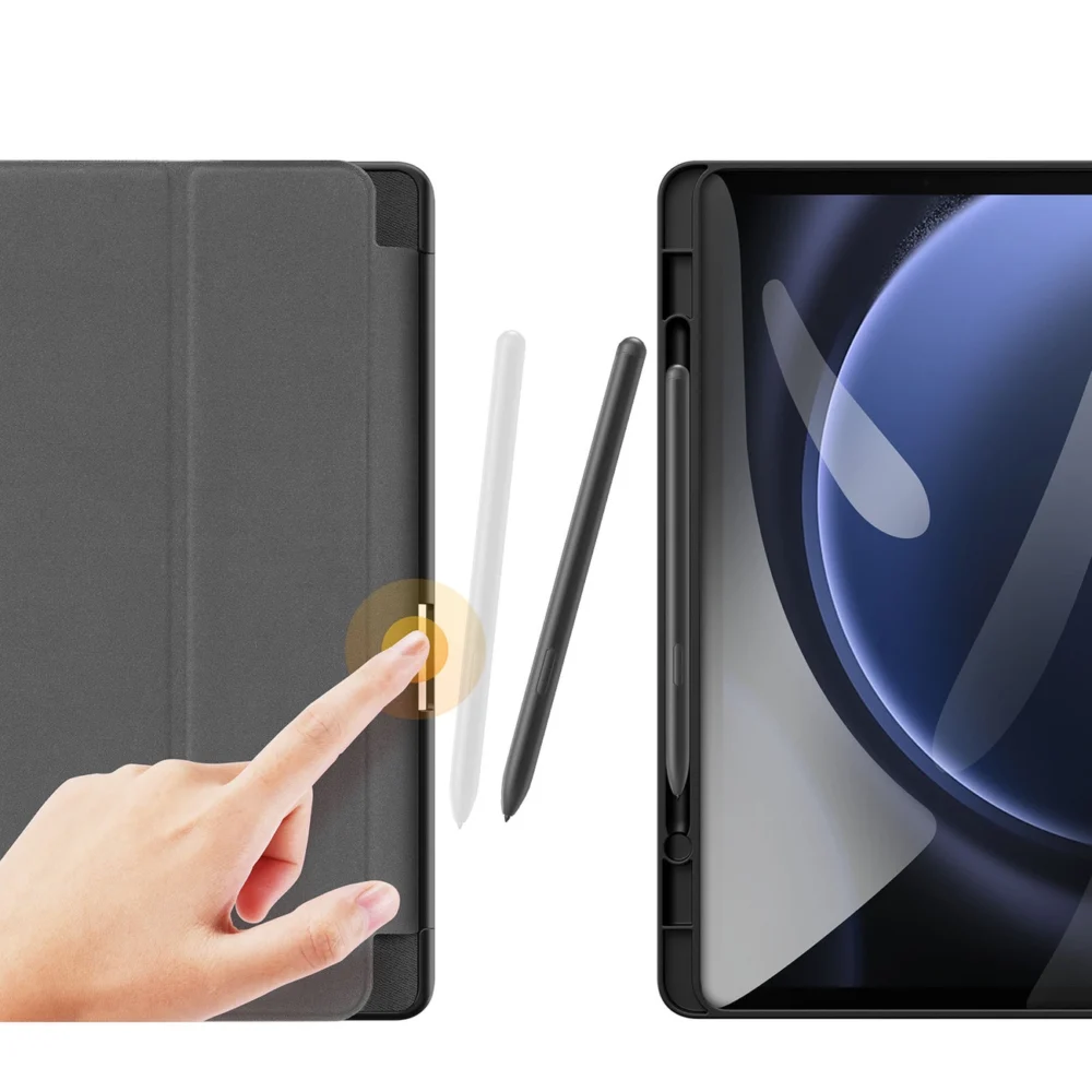 Dux Ducis Domo eco-leather case with stand for Samsung Tab S9 FE+ - blackeng