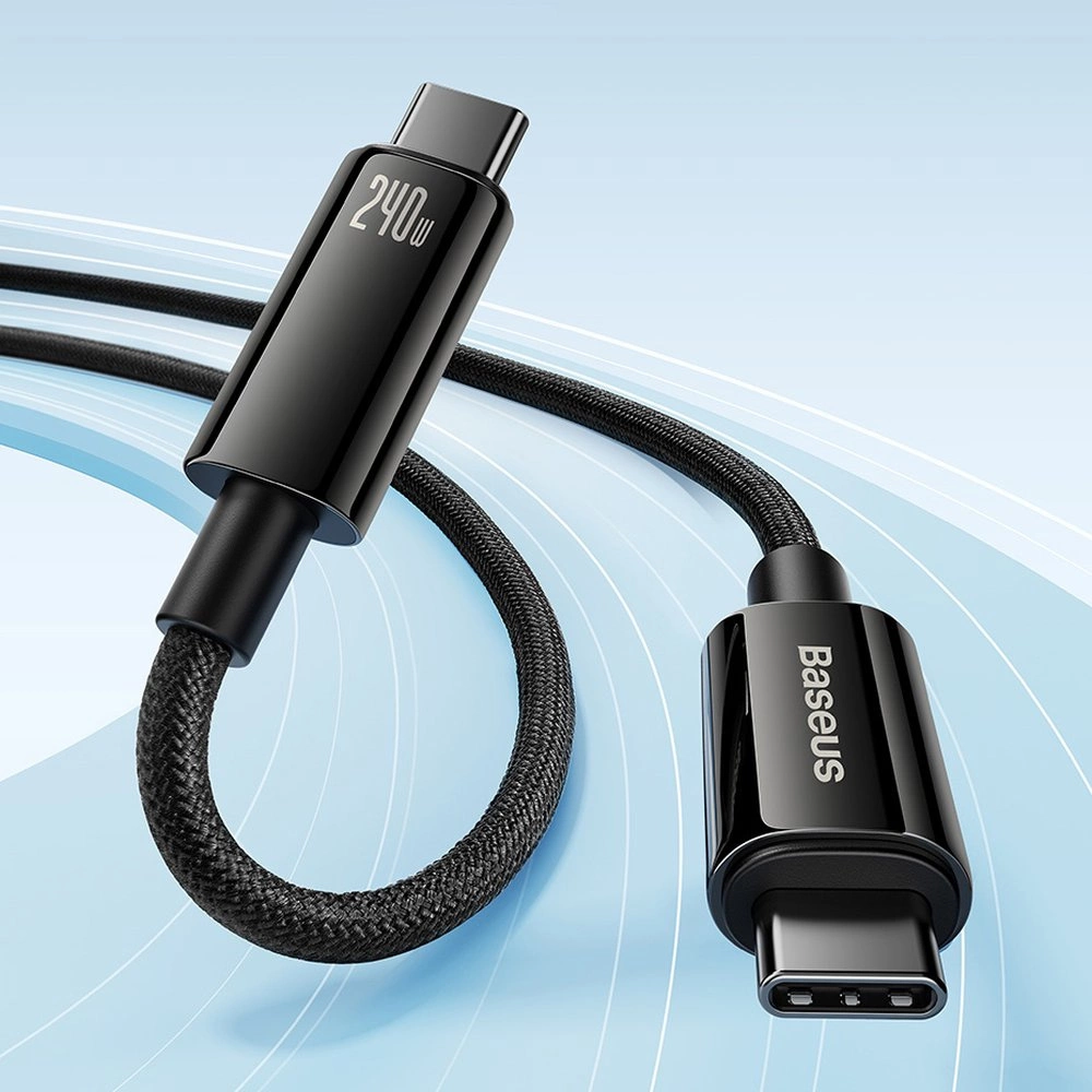 [RETURNED ITEM] Cable USB C - USB C 480Mb/s 240W 3m Baseus Tungsten Gold CAWJ040101 - blackeng