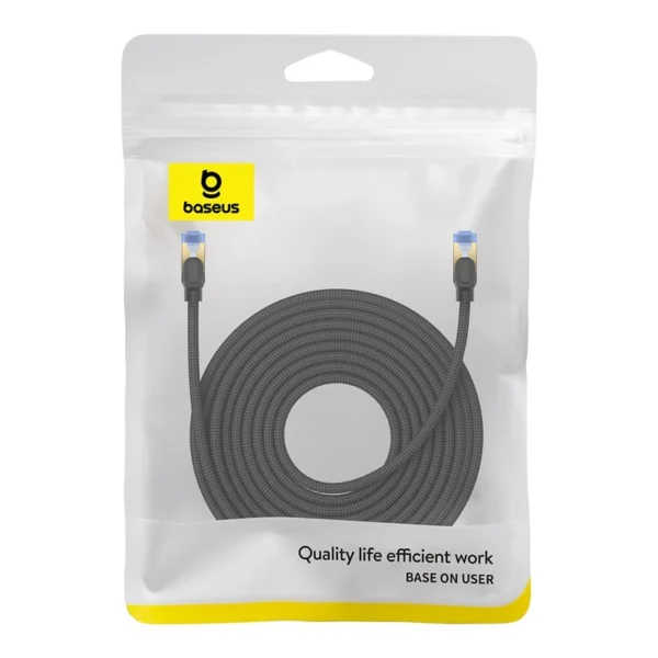 Baseus fast internet cable RJ45 cat.7 10Gbps 15m braided blackeng
