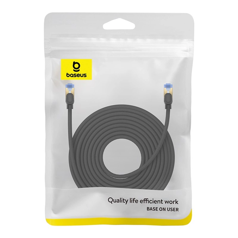 Baseus fast internet cable RJ45 cat.7 10Gbps 15m braided blackeng