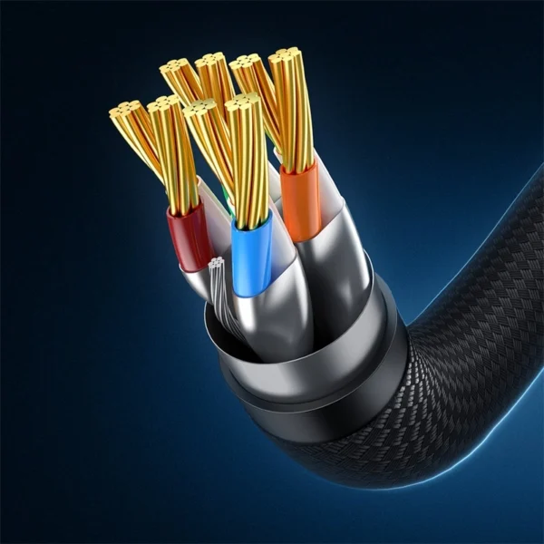 Baseus fast internet cable RJ45 cat.7 10Gbps 15m braided blackeng