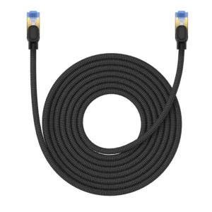 Baseus fast internet cable RJ45 cat.7 10Gbps 8m braided blackeng