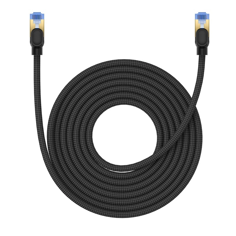 Baseus fast internet cable RJ45 cat.7 10Gbps 8m braided blackeng