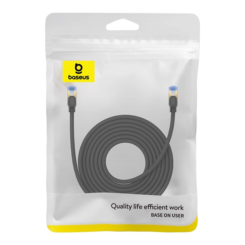 Baseus fast internet cable RJ45 cat.7 10Gbps 8m braided blackeng