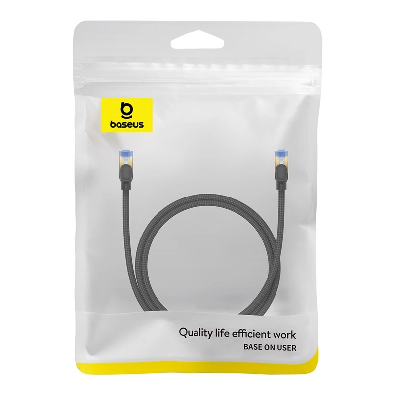 Baseus fast internet cable RJ45 cat.7 10Gbps 1m braided blackeng